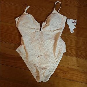Sanctuary Cream Textured One Piece Swimsuit